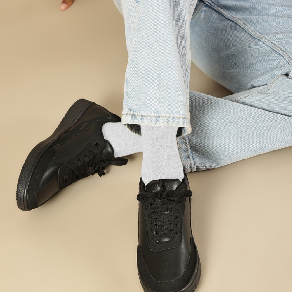 Bridge Black Lace-Up Sneakers