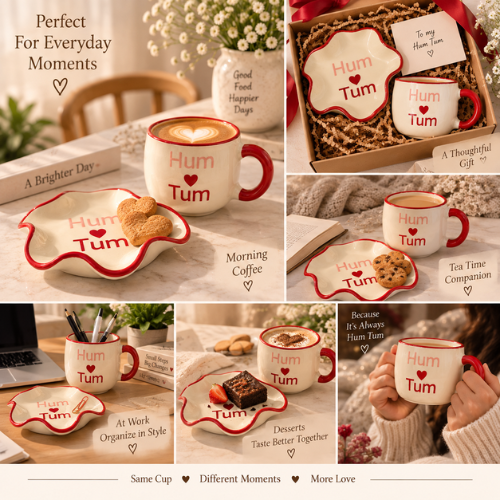 Liebe Duo – Hum Tum Ceramic Mug & Coaster Set