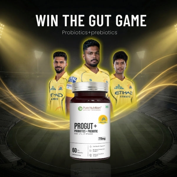 Pure Nutrition PROGUT+ Probiotics + Prebiotic 60 Billion CFU | 25 Strains | 60 Veg Capsules