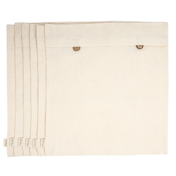 Akiiko Button Saree Bags | Breathable Cotton | Set of 6