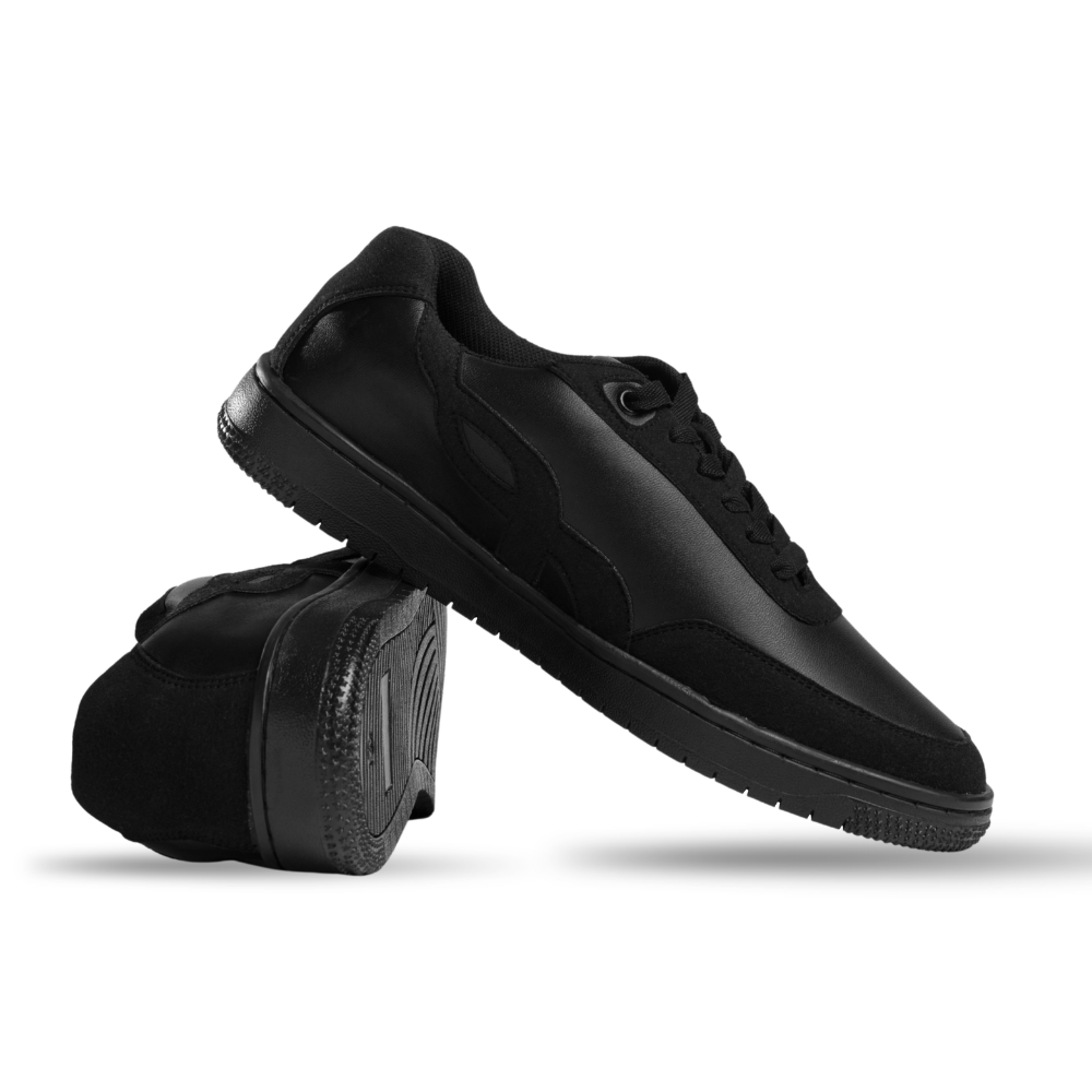 Bridge Black Lace-Up Sneakers