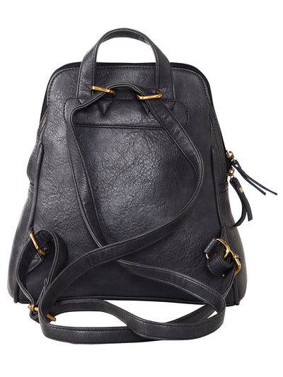 Mona B Convertible Daypack for Offices Schools and Colleges with Stylish Design for Women: Gunmetal