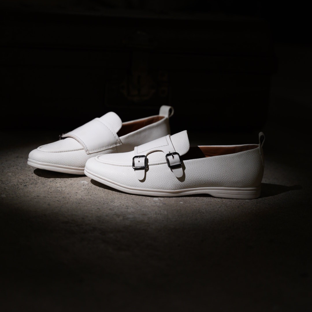 Monkstory Yacht Club Double Monk Slip-Ons - White