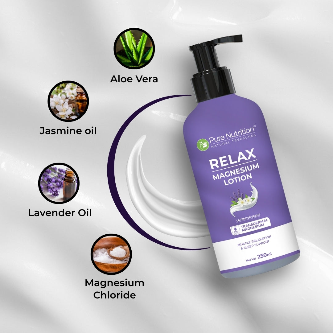Pure Nutrition Relax Magnesium Lotion | Lavender Scent | 250ml