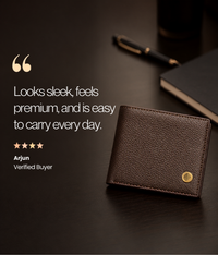 SriJeevanam's Men CVegan RFID Wallet – Sleek Plant-Based Leather-Free Wallet