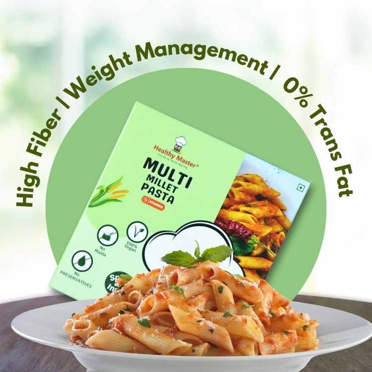 Healthy Master Multi Millet Pasta 400g | No Maida | Millet-Based Pasta | Whole Wheat & Multigrain