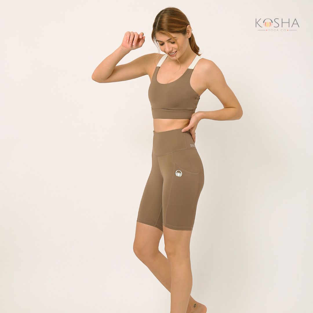 Kosha Yoga buttR Biker Shorts Co-ord Set by Kosha Yoga Co