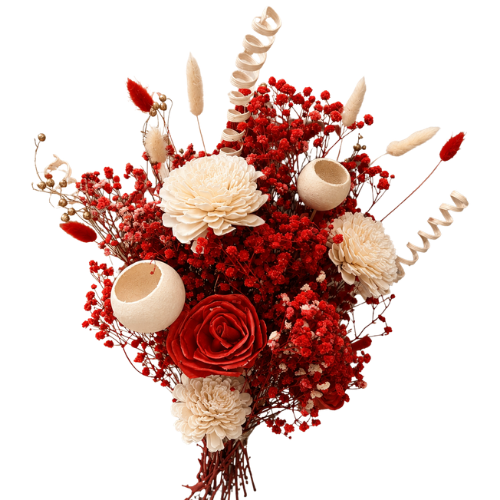 Elegance Ecarlate – Red Dried Flower Bunch