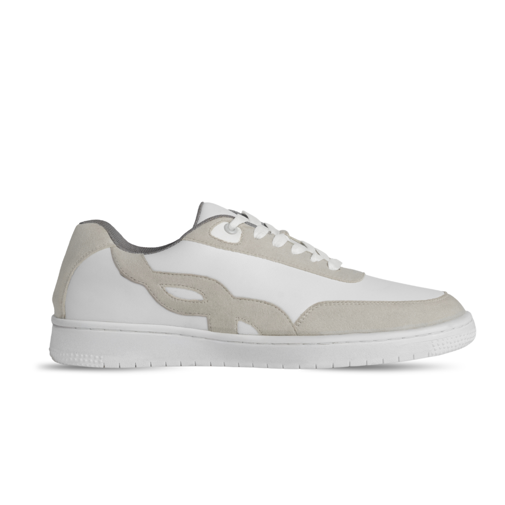 Bridge White Lace-Up Sneakers