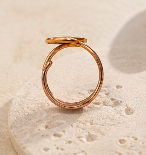 Bamboology Trends Nature Heal Adjustable Spiral Pure Copper Ring for Women | Handmade Double Spiral Copper Ring | Ayurvedic Wellness Jewelery