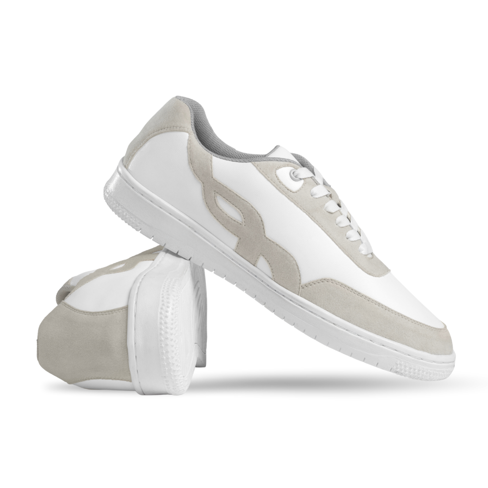Bridge White Lace-Up Sneakers