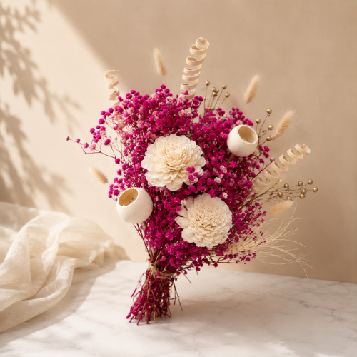 Symphonie Rosee – Blush Dried Flower Bunch