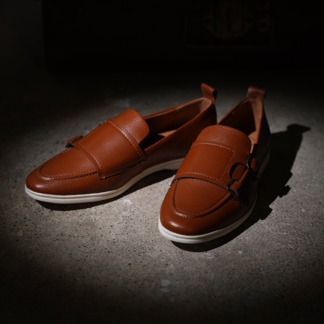Monkstory Yacht Club Double Monk Slip-Ons - Tan