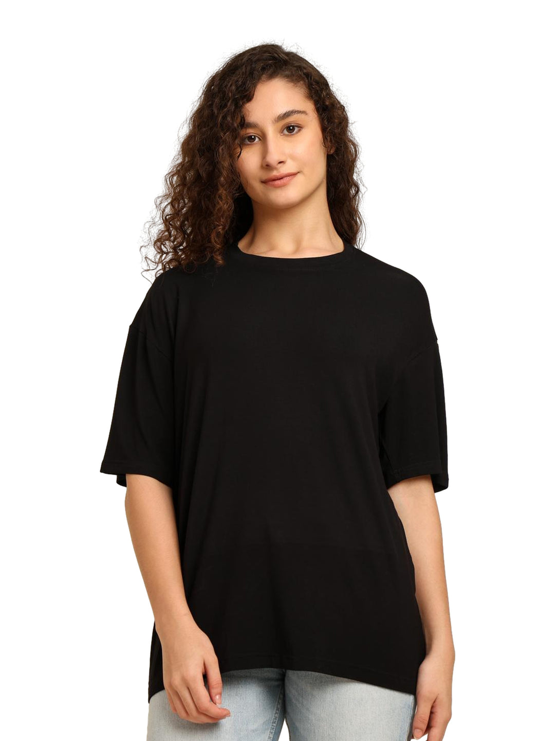 Bamboology Trends Women Black Oversized Bamboo T-Shirt – Soft, Breathable & Sustainable