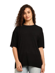 Bamboology Trends Women Black Oversized Bamboo T-Shirt – Soft, Breathable & Sustainable