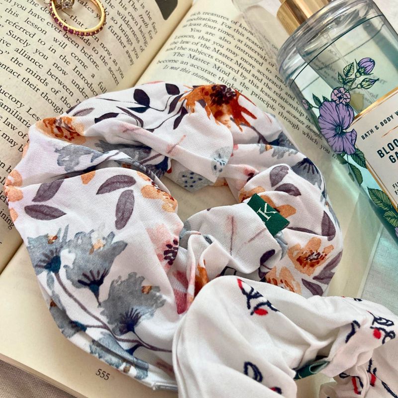 Ecokari Tiny Floral Printed Scrunchies