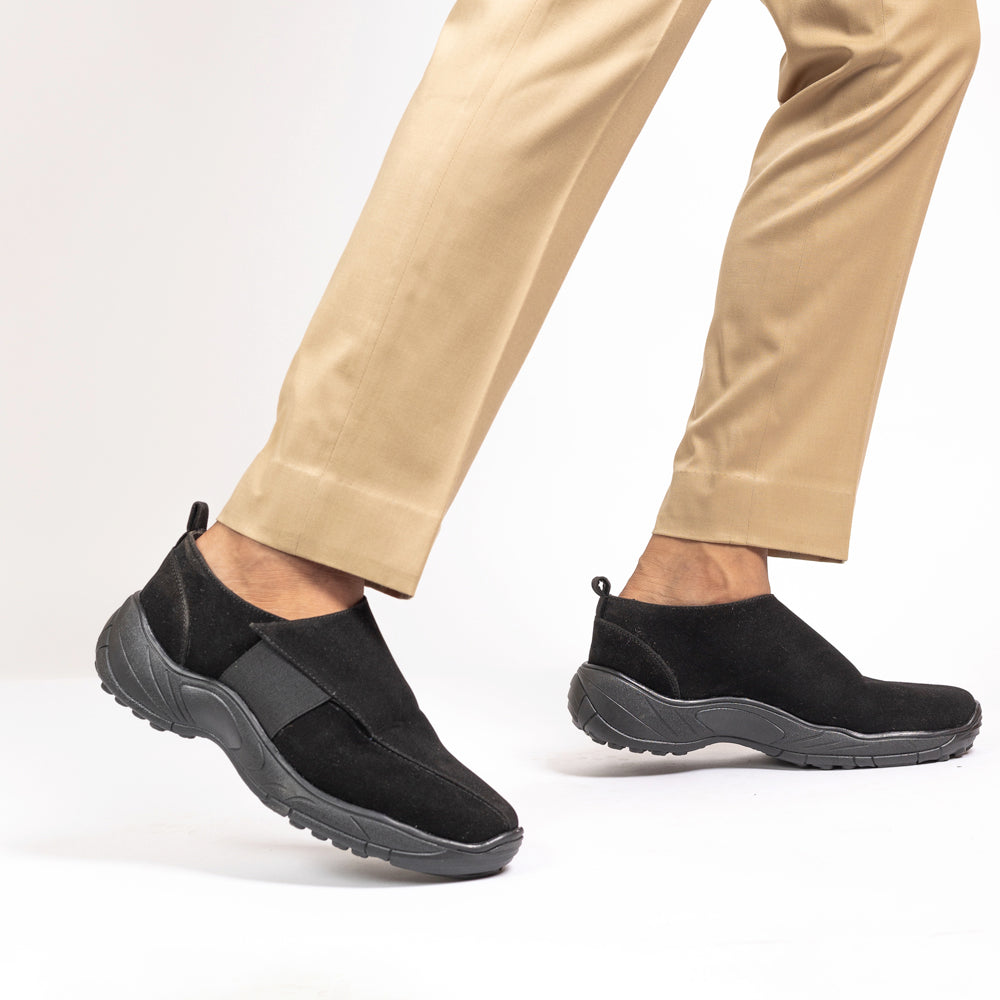 Monkstory Bold Smart Casual Comfy Sneakers - Black