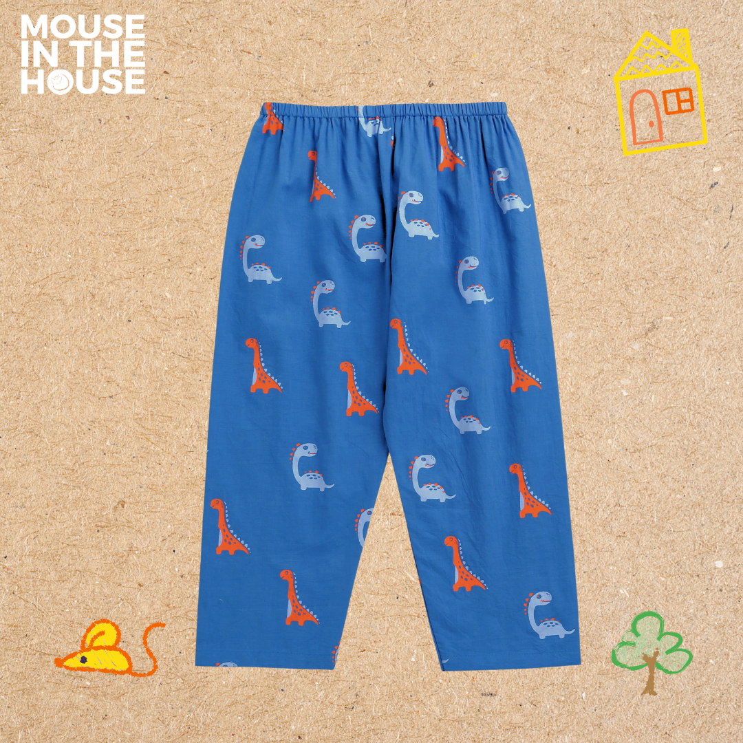 Mouse In The House Dino Friends (Blue)- Unisex Nightdress