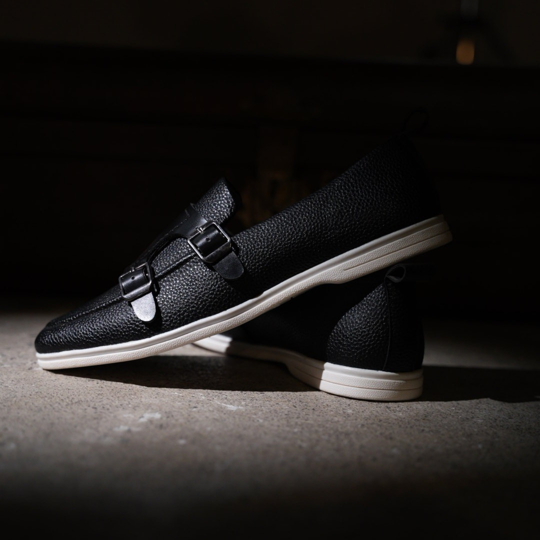 Monkstory Yacht Club Double Monk Slip-Ons - Black