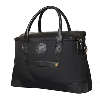 Mona B Unisex Messenger | Small Overnighter Bag for upto 14" Laptop/Mac Book/Tablet with Stylish Design: Ohio Black