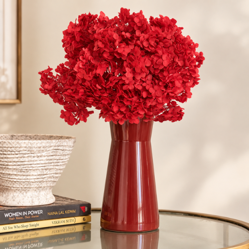 Rouge Eternel – Red Hydrangea Dried Flower Bouquet