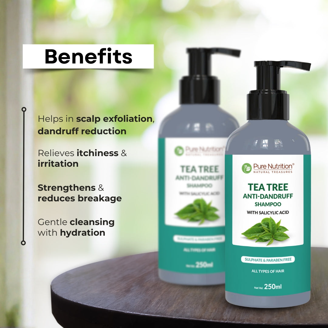 Tea Tree Anti-Dandruff Shampoo – 250ml | Scalp Cleansing & Dandruff Control