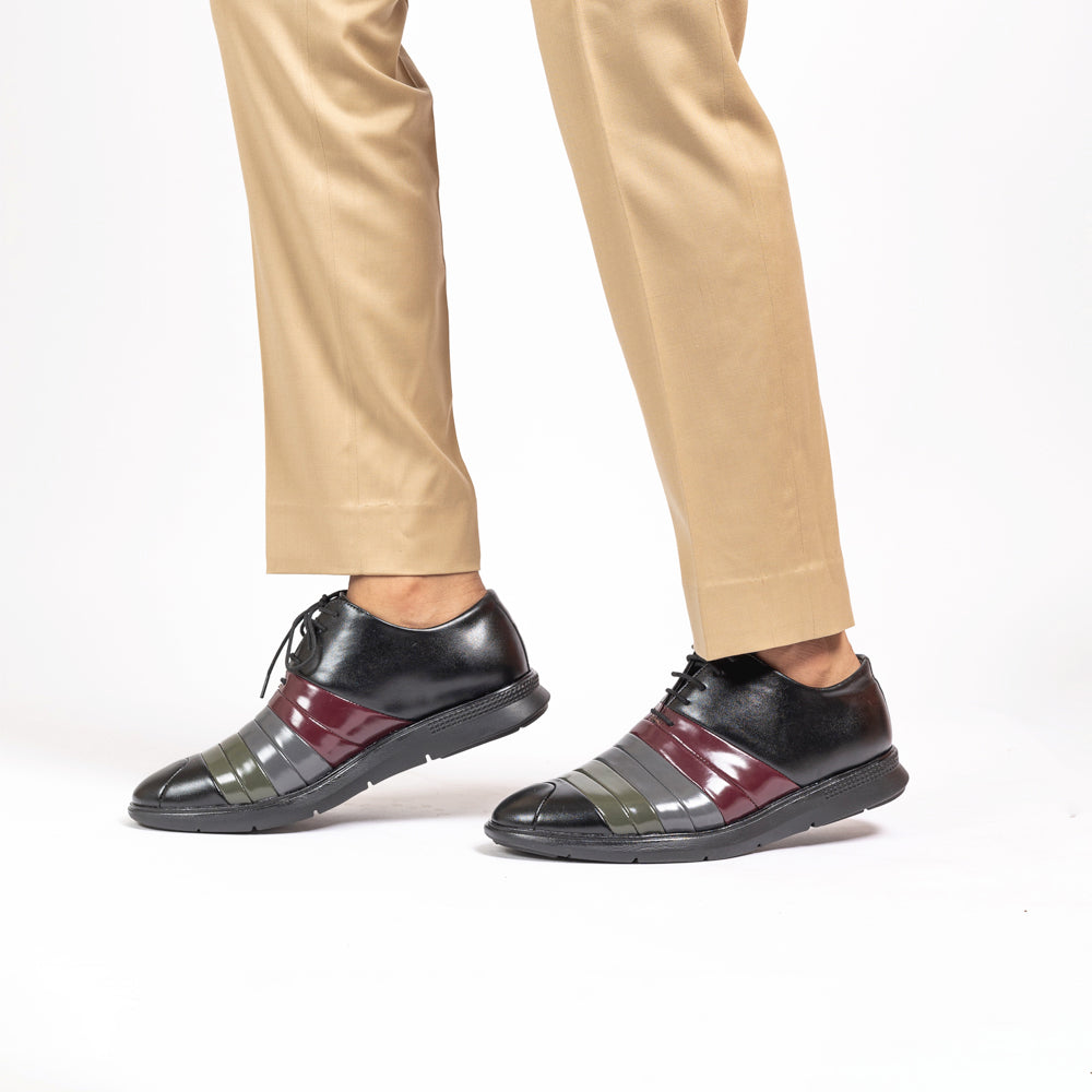 Monkstory Rebel Tricolor Smart Casual Lace-Ups