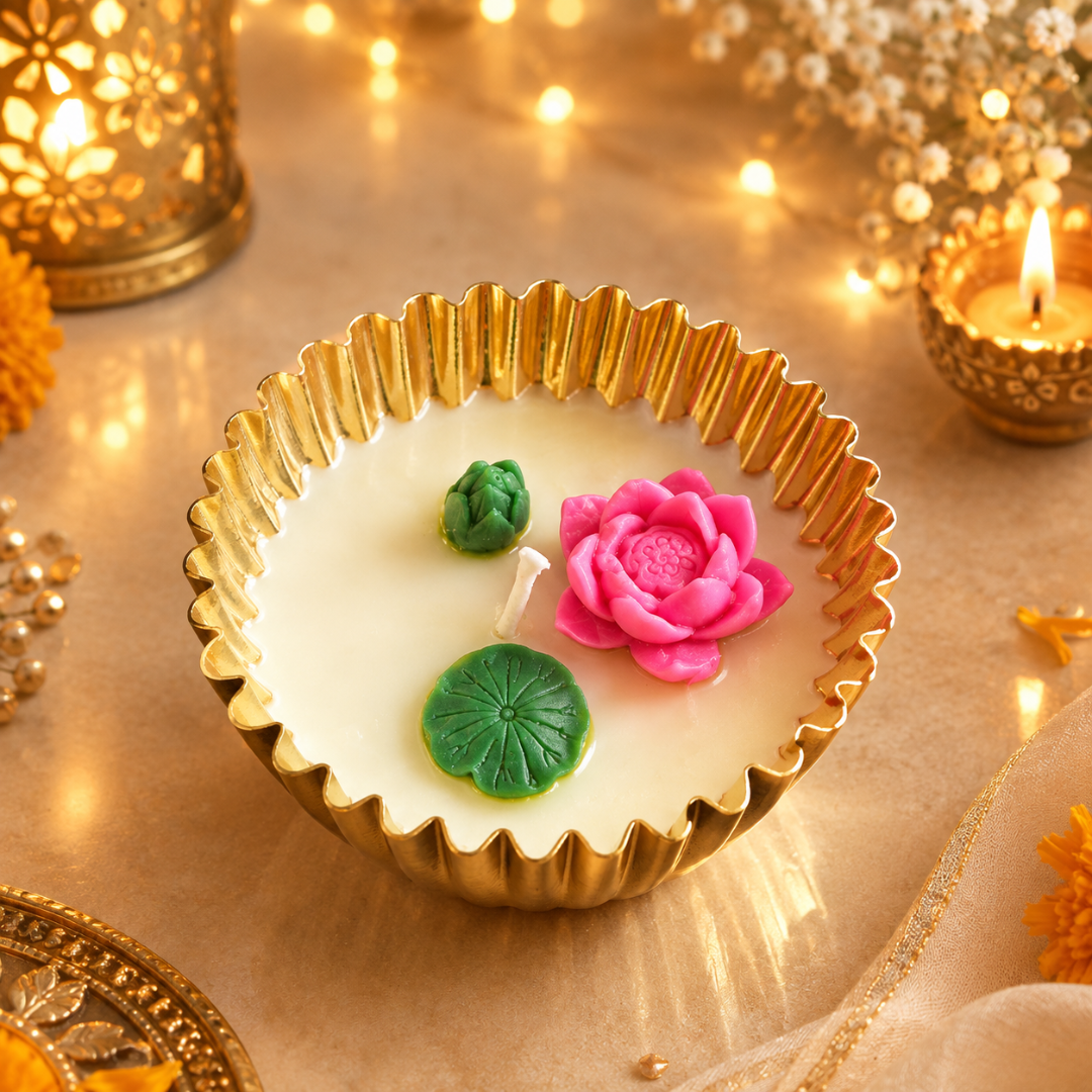 Twin Aura Urli Candle Set of 2 | Lemon Grass Diwali Candles