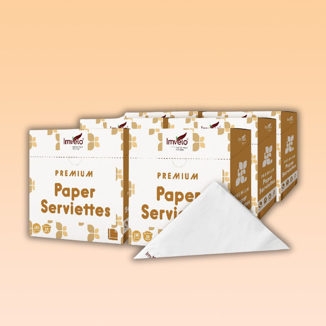 Imvelo 2 Ply Paper Napkins|50 Pulls Each |Highly Absorbent|Perfect for Indoor & Outdoor Usage