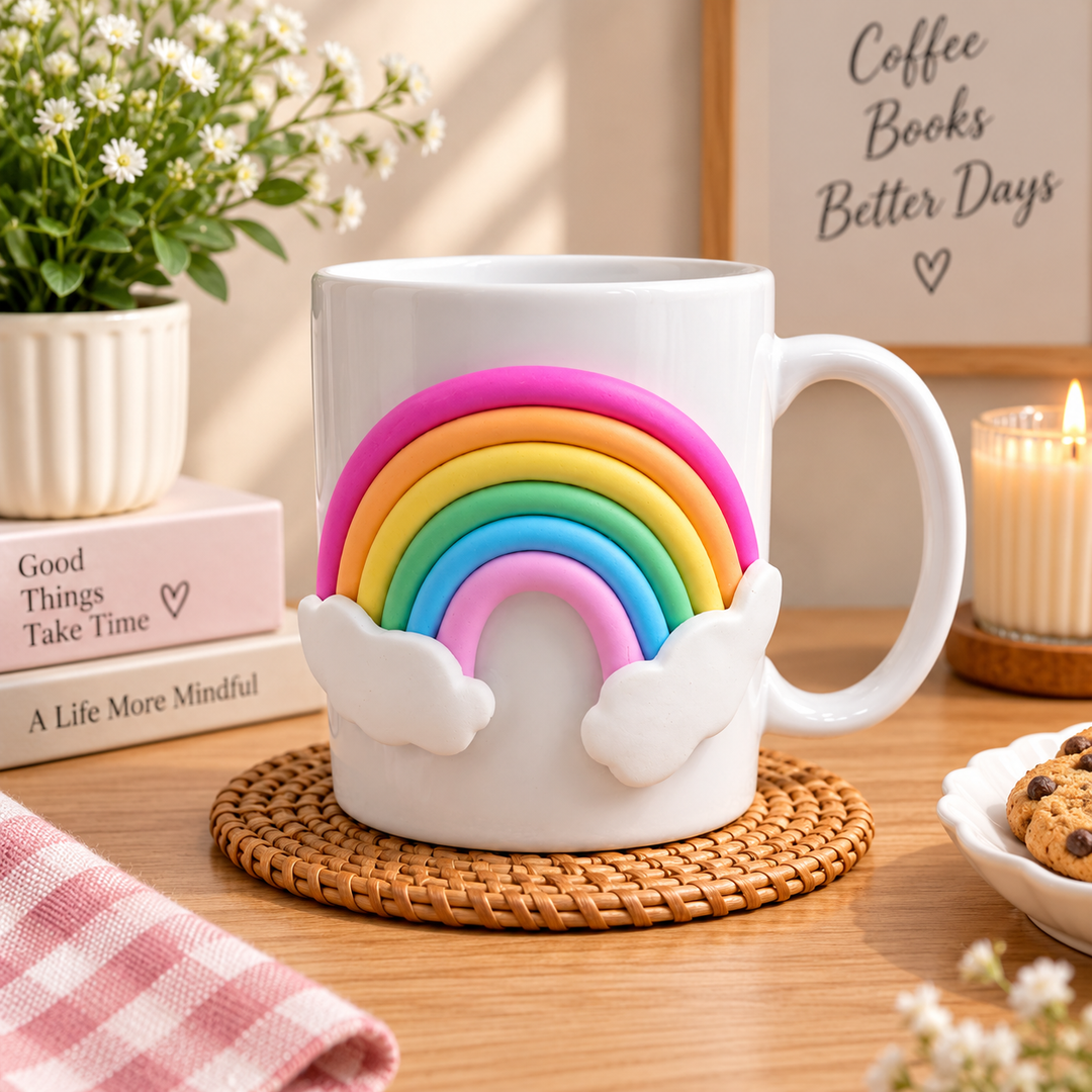 Reve Arc-en-Ciel – 3D Rainbow Ceramic Mug