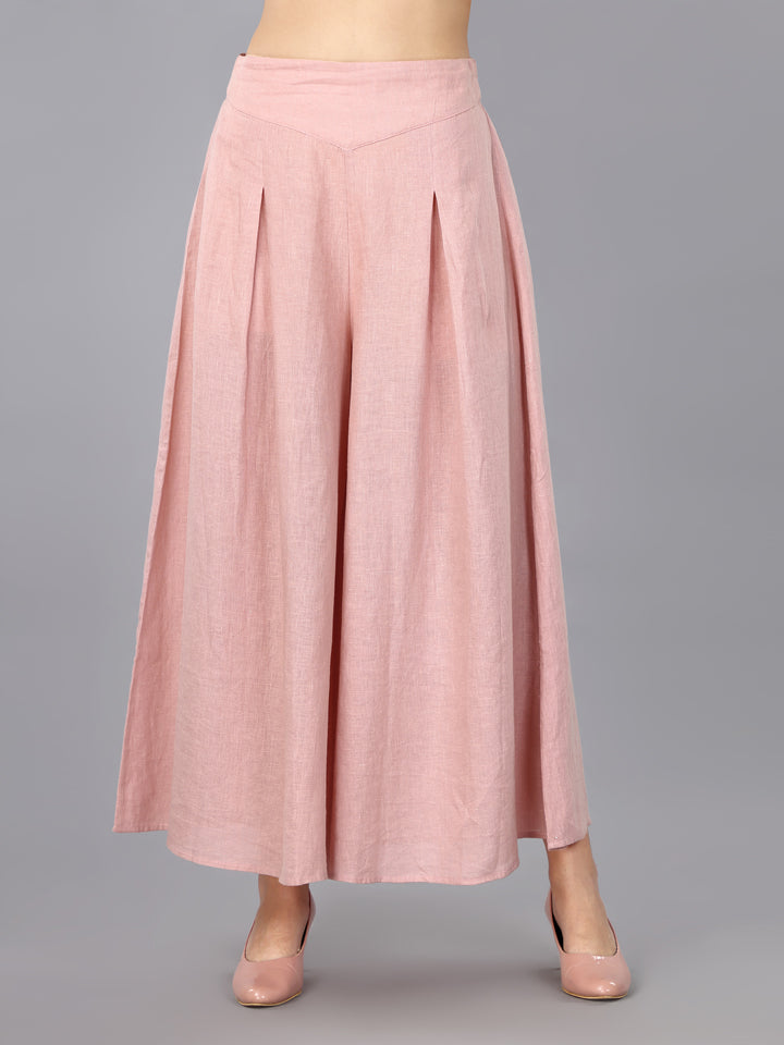 Gothilo Flamingo Linen Short Top & Culotte Set