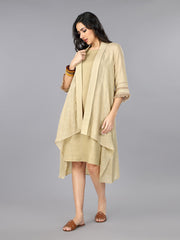 Gothilo Biscoff Linen Jacket Dress