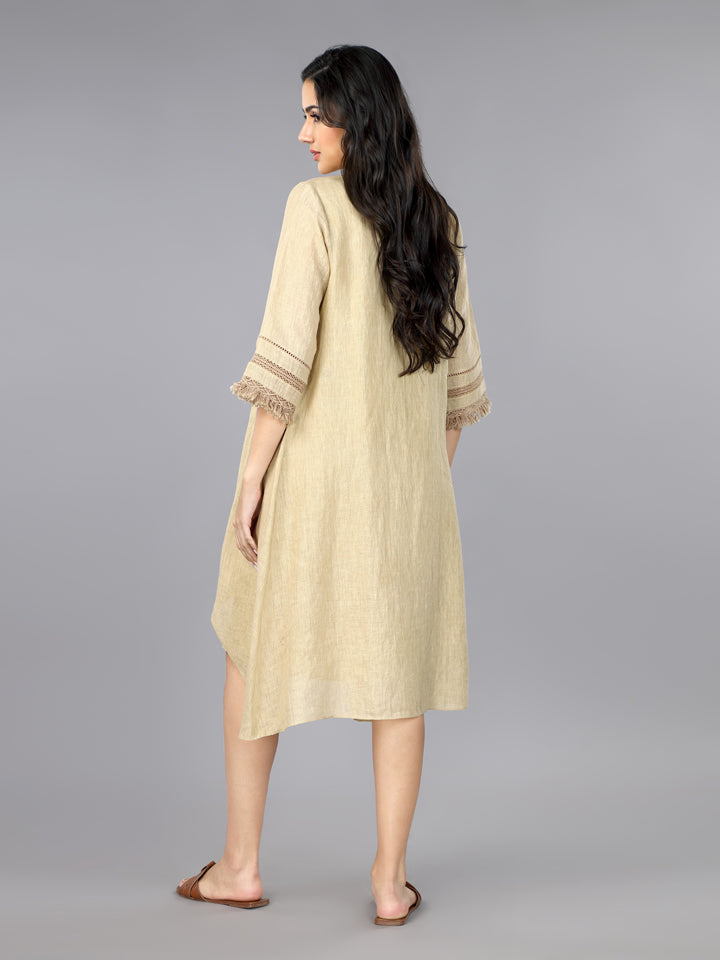 Gothilo Biscoff Linen Jacket Dress