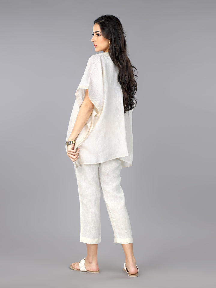 Gothilo Ivory Linen Shrug & Co-ord Set