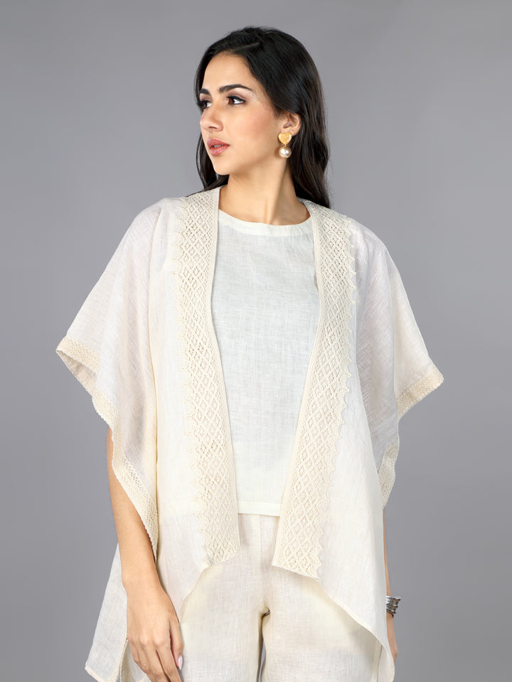 Gothilo Ivory Linen Shrug & Co-ord Set