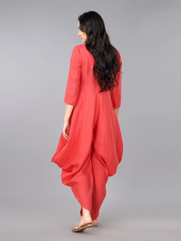 Gothilo Salsa Linen Cowl Jumpsuit