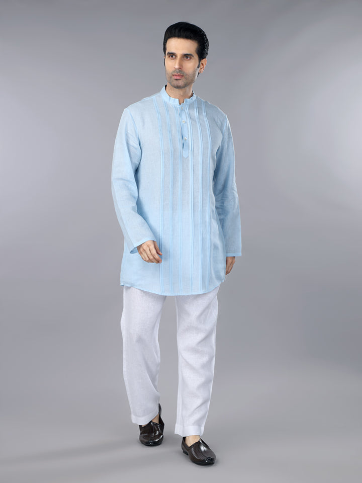 Gothilo Iceberg Linen Pintucks Short Kurta Set
