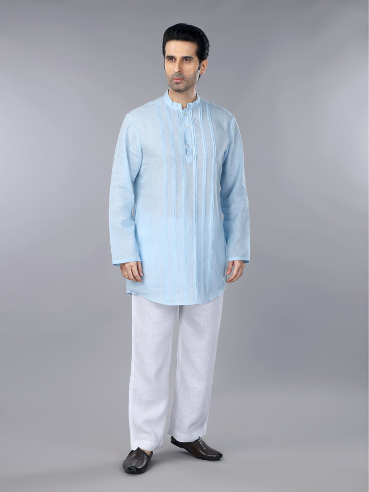 Gothilo Iceberg Linen Pintucks Short Kurta Set