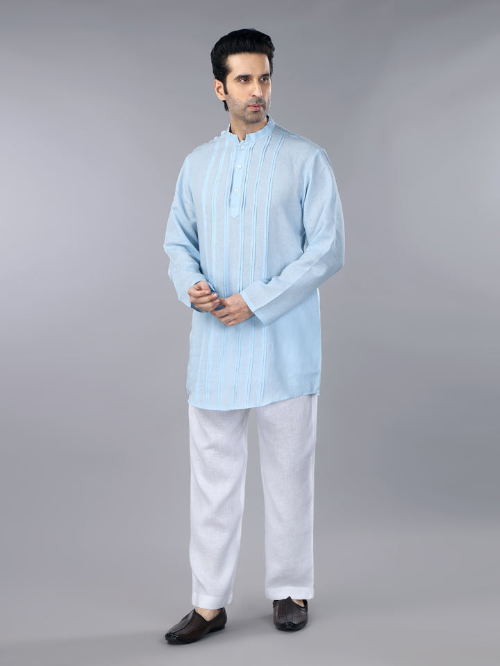 Gothilo Iceberg Linen Pintucks Short Kurta Set
