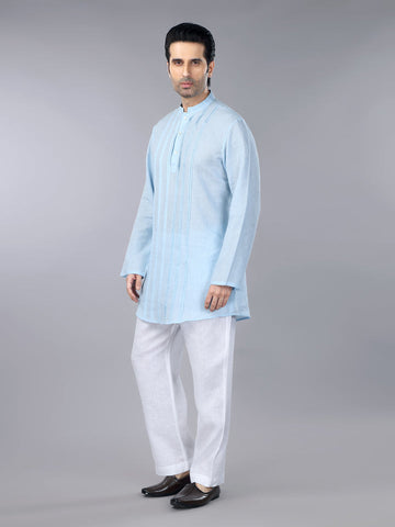 Gothilo Iceberg Linen Pintucks Short Kurta Set