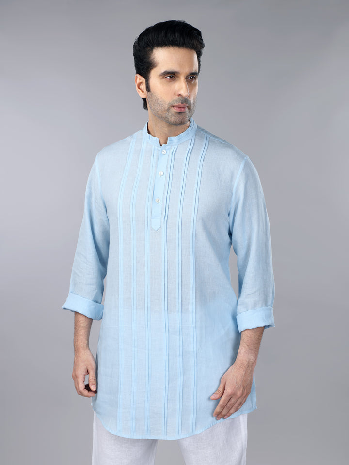 Gothilo Iceberg Linen Pintucks Short Kurta Set