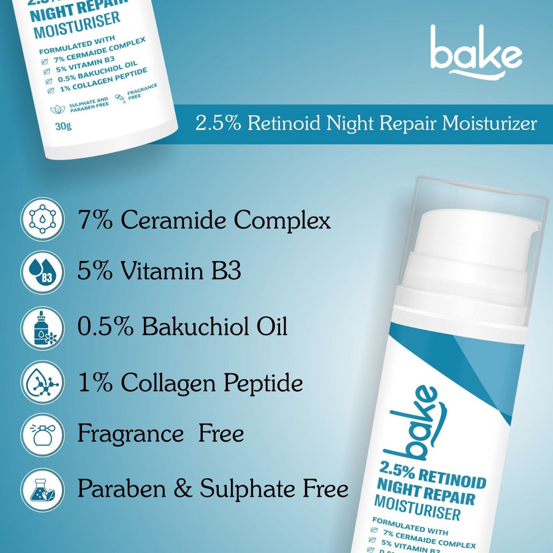 2.5% Retinoid Night Cream Bakuchiol Oil - Suspire