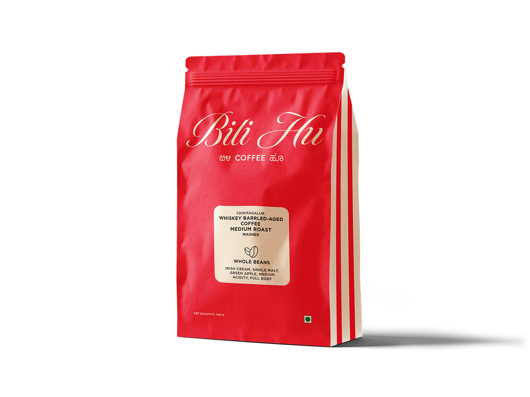 Bili Hu Coffees Whiskey Barrel Aged Coffee