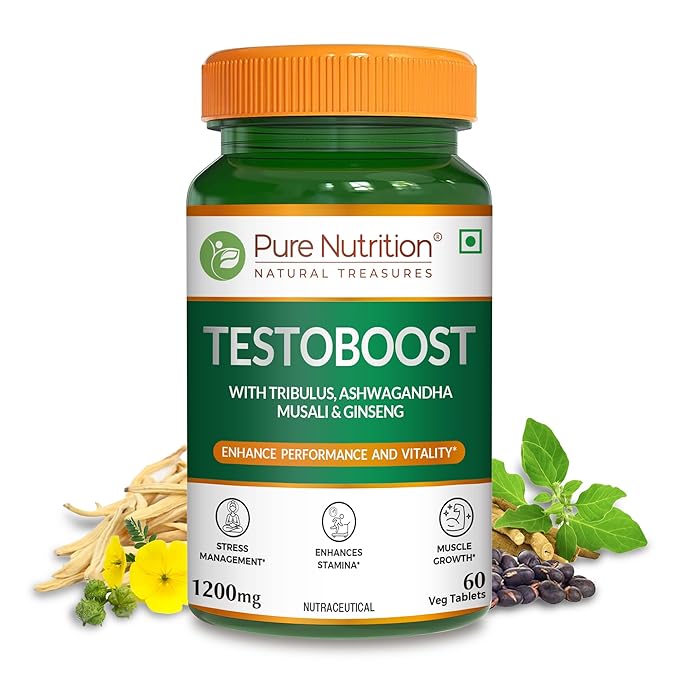 Testoboost Herbal Vitality & Stamina Tablets for Men | 60 Tabs