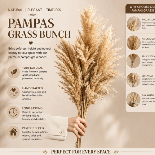 Plume de Nuage – Natural Pampas Grass Bunch