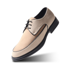 Monkstory Atelier 1860 Dual Tone Derby Lace-Ups – Sand Beige