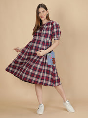 Mamacherub Checkered Rabbit Dress Mama