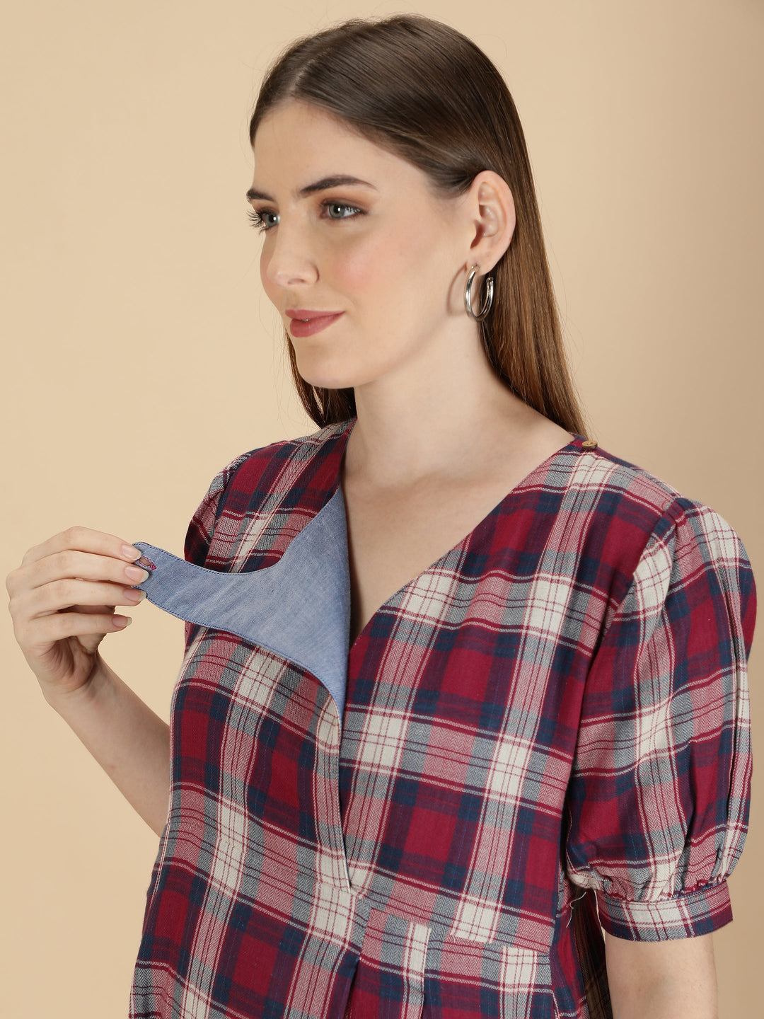 Mamacherub Checkered Rabbit Dress Mama