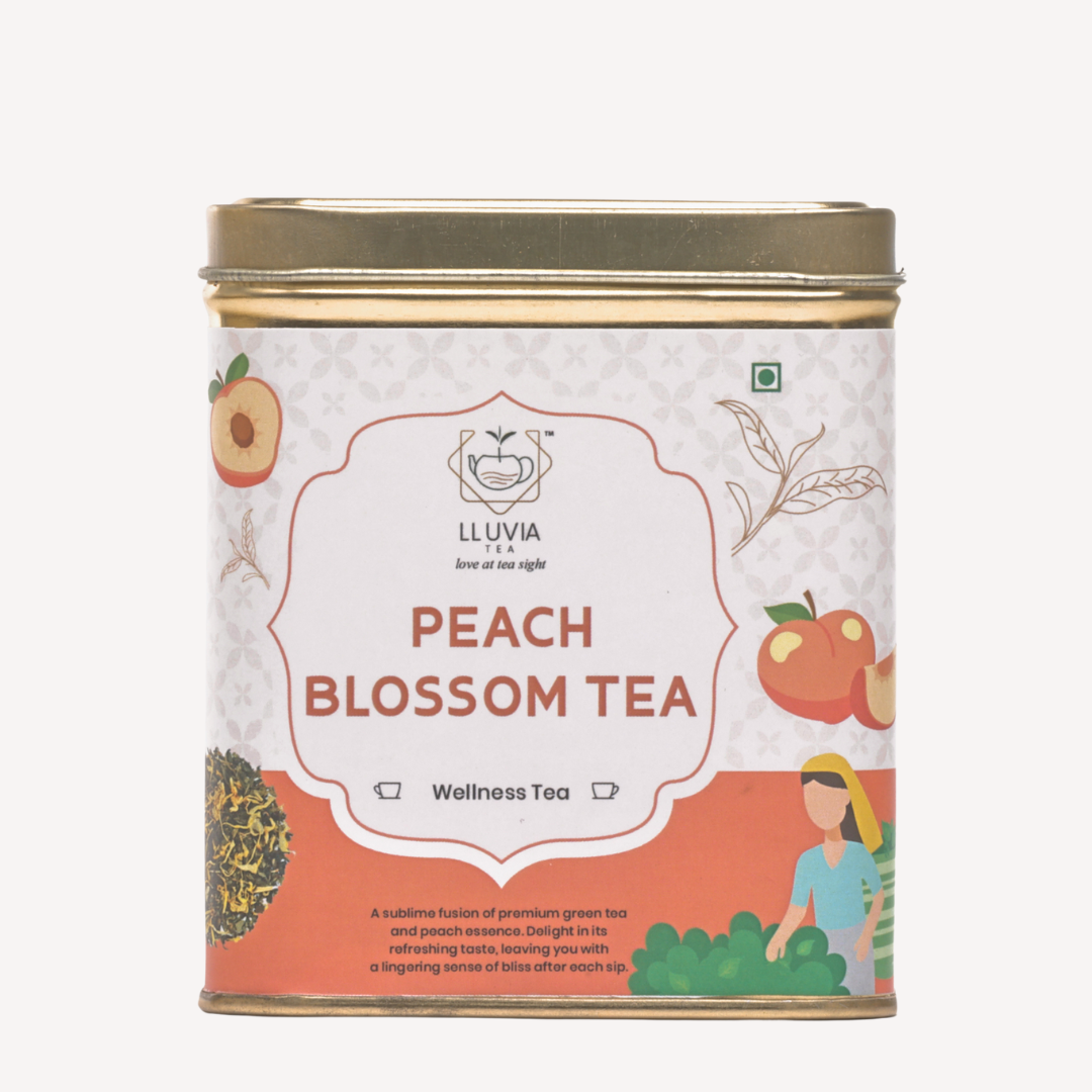 Lluvia Tea Peach Blossom Tea - Antioxidant Rich | Improves Skin Health | Mood Enhancement (50 gm)