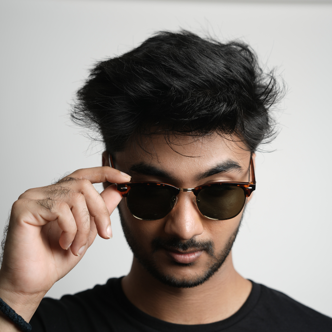 Monkstory Urban Unisex Wayfarer Sunglasses - Tortoise and Gold